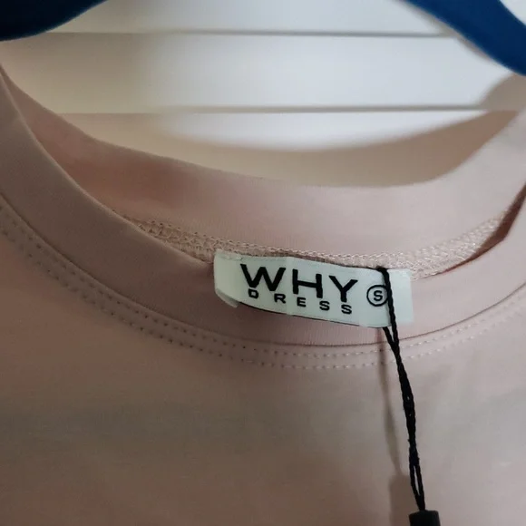 Why Dress Sequin Sleeve Screen Printed T-Shirt Pink- Small - Picture 9 of 15